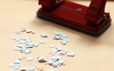 On My Desk: Make filing more interesting with heart shaped holes