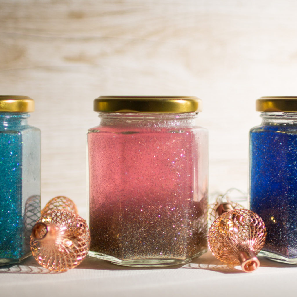 Glitter jars by Carla Louise | carlalouise.com